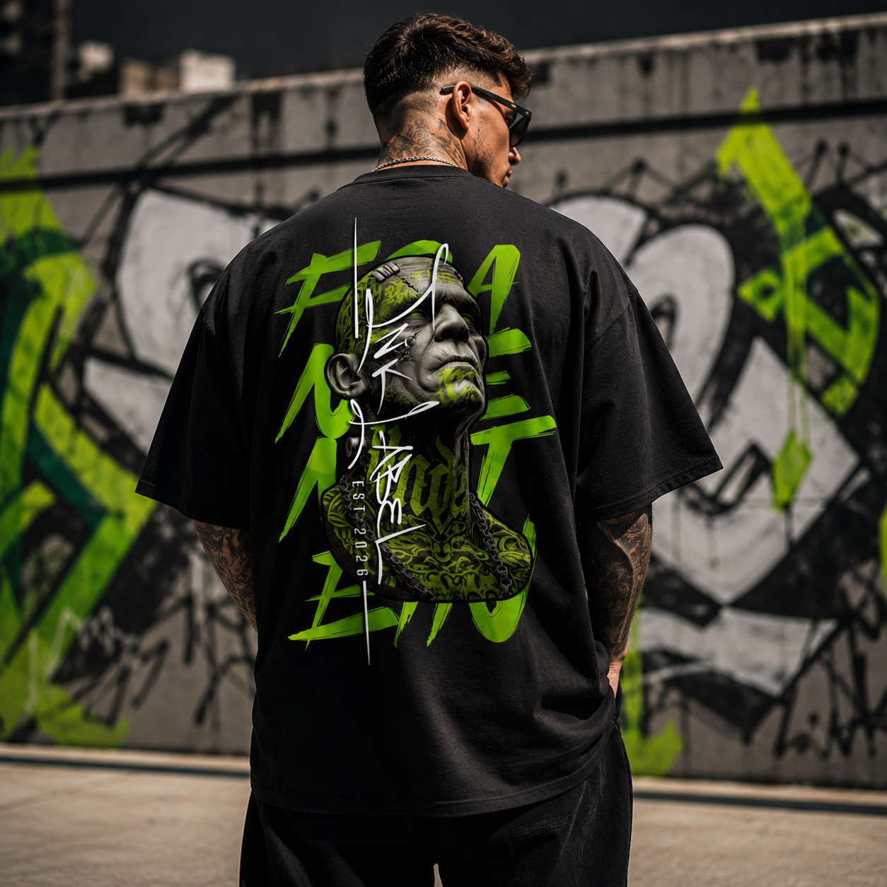 Ink Label Oversize Frankenstein
