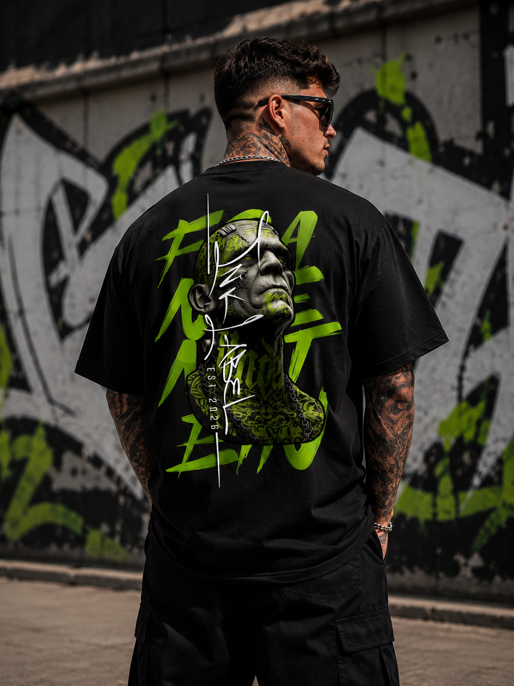 Ink Label Oversize Frankenstein